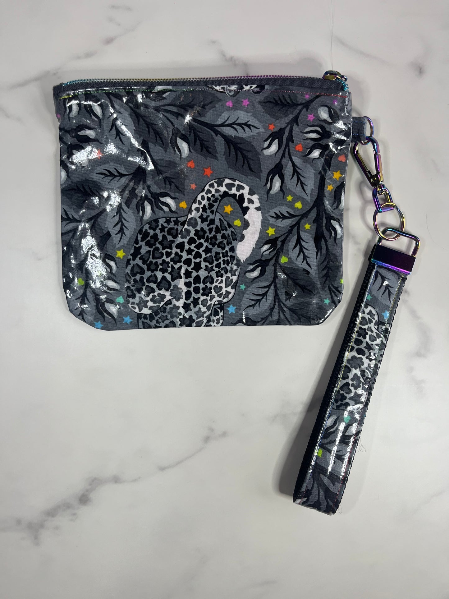 Midnight Cheetah Wristlet Pouch