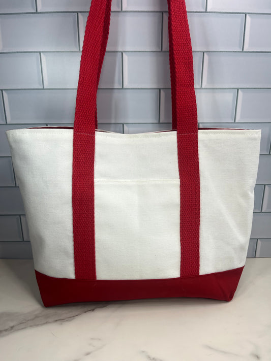 Classic Red Carryall Tote