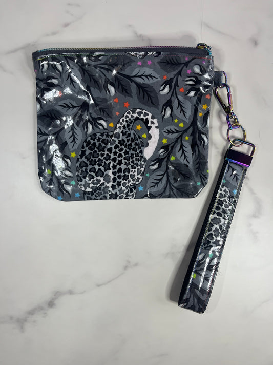 Midnight Cheetah Wristlet Pouch