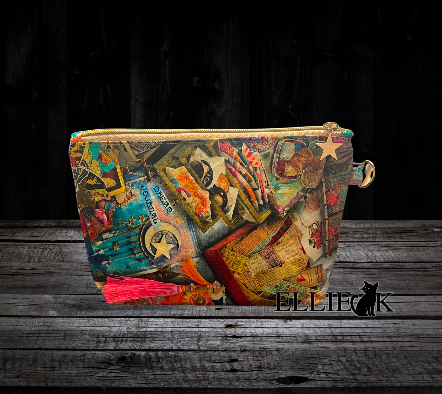 Starlight Collage Zipper Bag