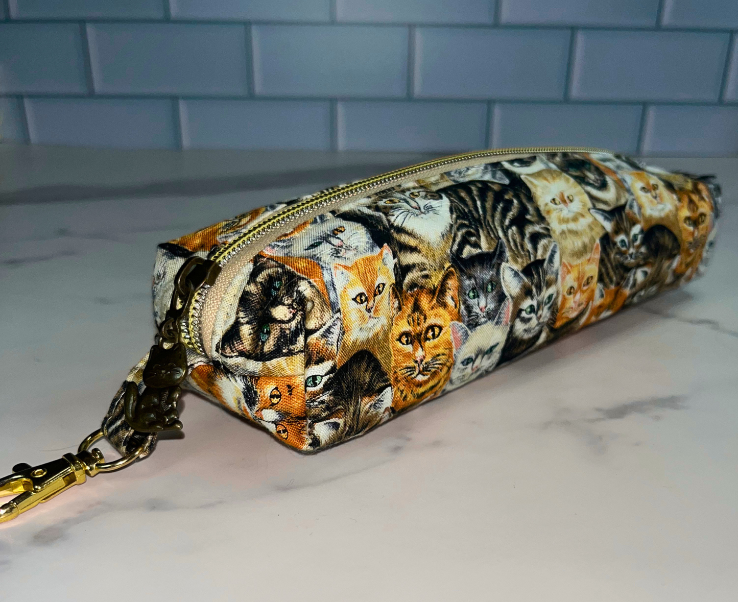 Feline Faces Small Boxy Bag